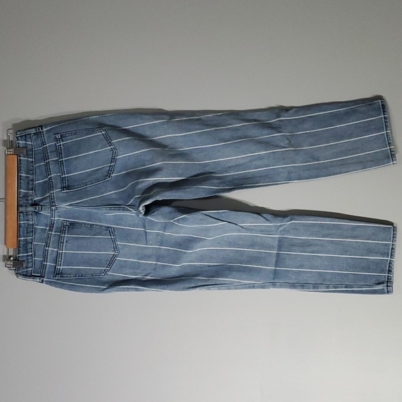 pacsun jeans women’s size 27 blue white Mom jean vertical stripes - Picture 2 of 16
